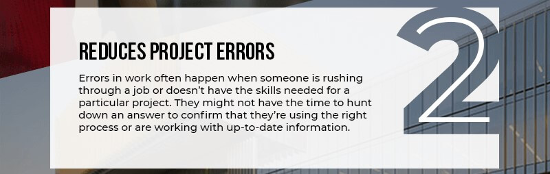 Reduces project errors